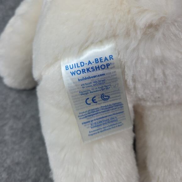 Build A Bear Cream Ivory Teddy Bear Plush 15 Inch Stuffed Animal Toy Brown Nose - Picture 7 of 11